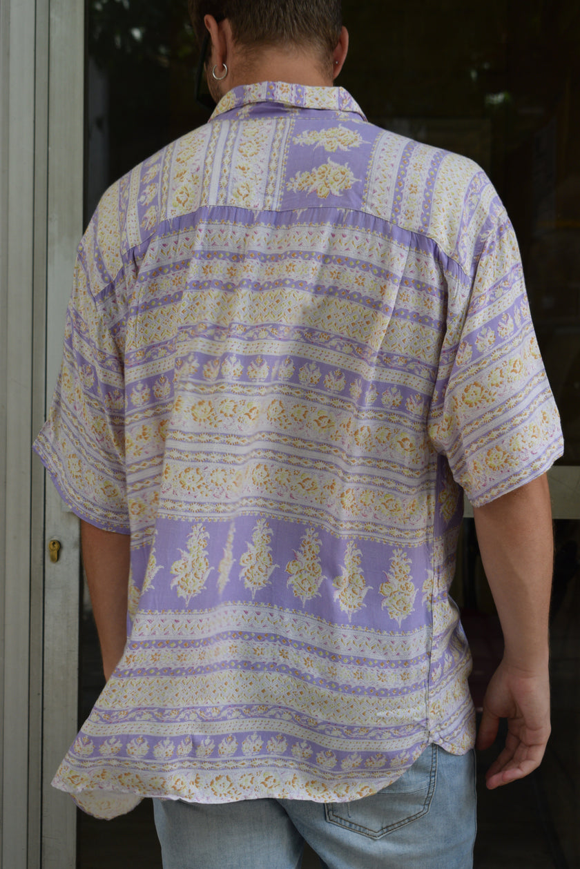 Vintage oversized funky patterned shirt (L)