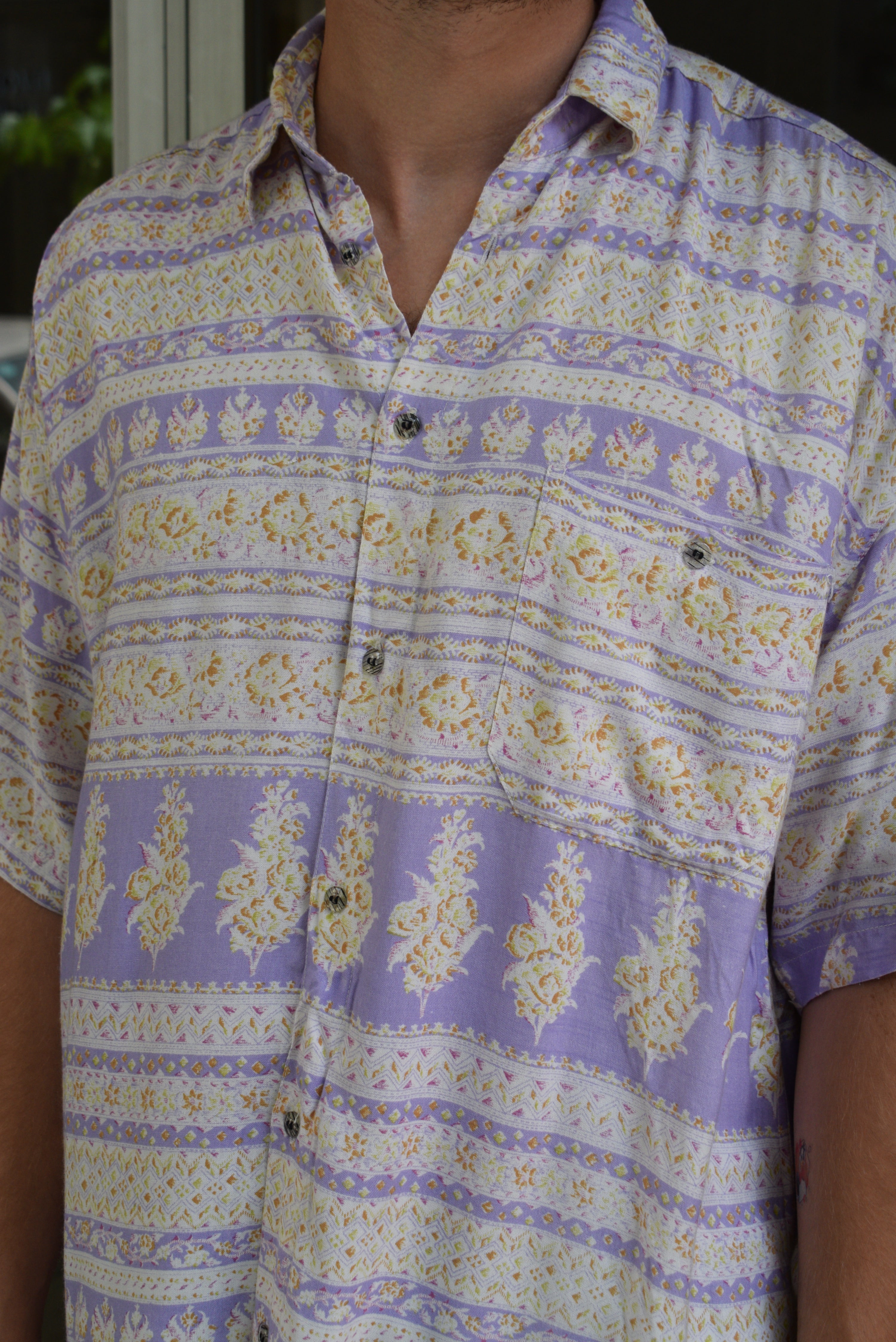 Vintage oversized funky patterned shirt (L)