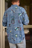 Vintage 90s abstract print longsleeve shirt (L)