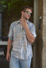 Vintage 90s style abstract print shirt (L)