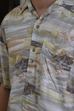 Vintage 90s style abstract print shirt (M)