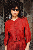 Stunning viscose jacquard pant&shirt set
