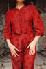 Stunning viscose jacquard pant&shirt set