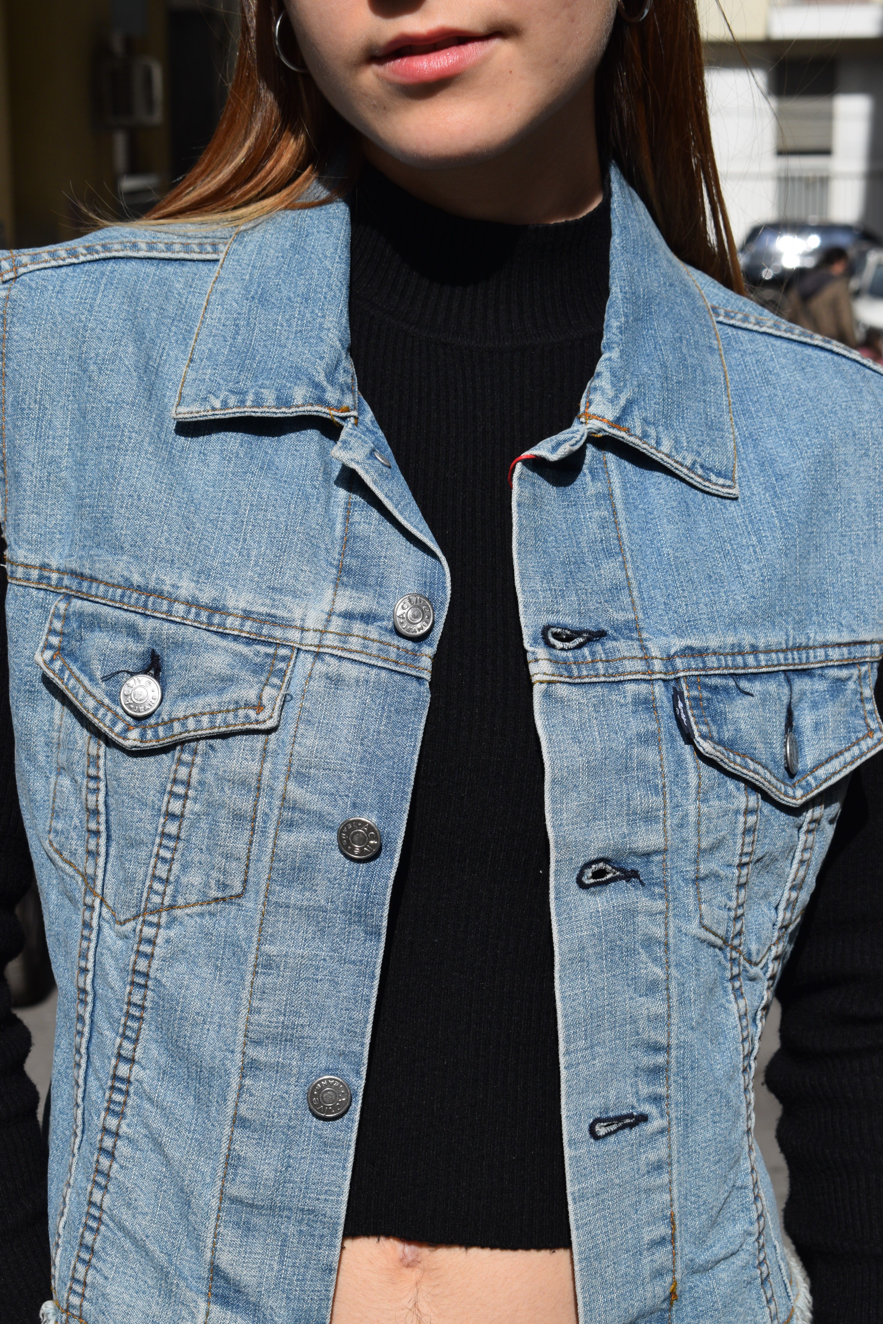 Super cute denim vest