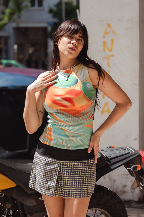 Custo Barcelona Y2K graphic print mini dress