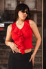 Super cute top with raffling