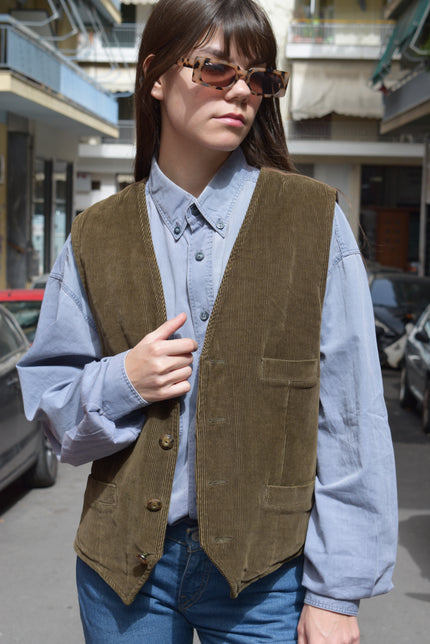 Men's vintage corduroy vest