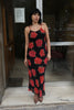 Stunning maxi 90s floral dress with sequin details (M)