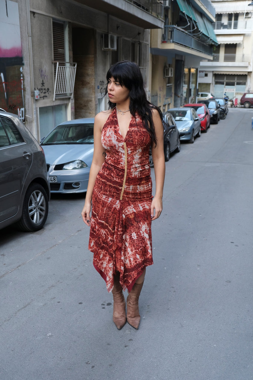 Super hot Y2K assymetrical backless dress (S/M)