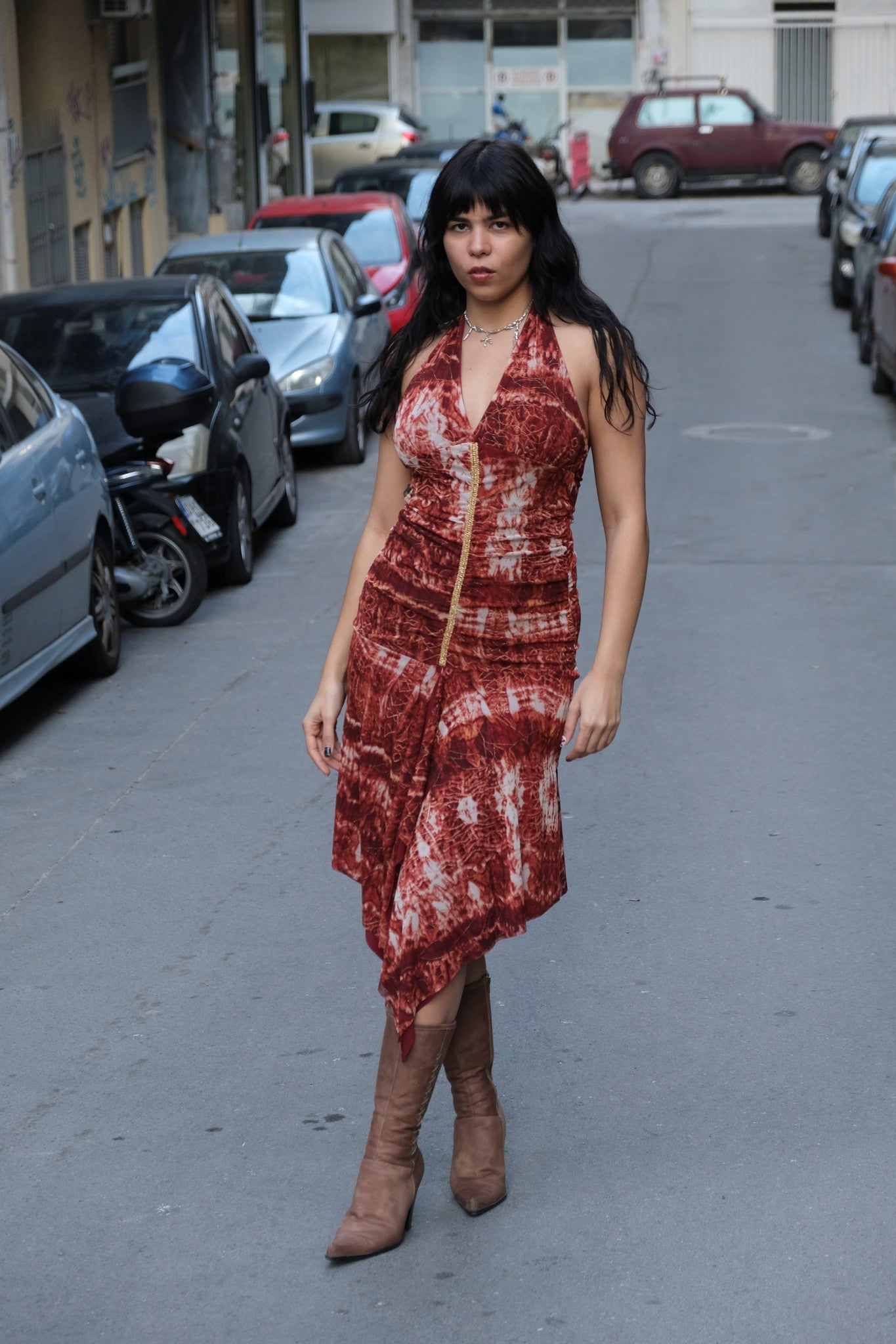 Super hot Y2K assymetrical backless dress (S/M)