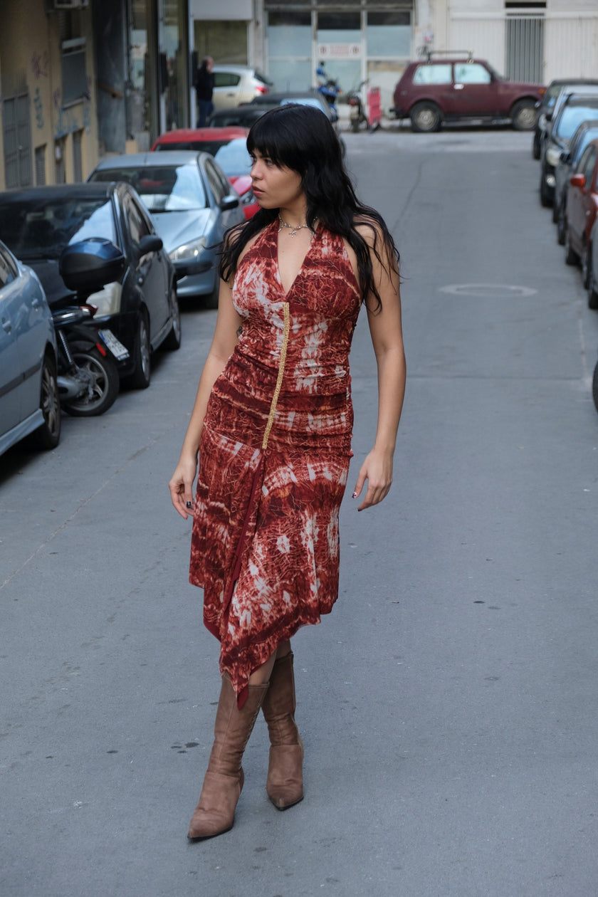 Super hot Y2K assymetrical backless dress (S/M)