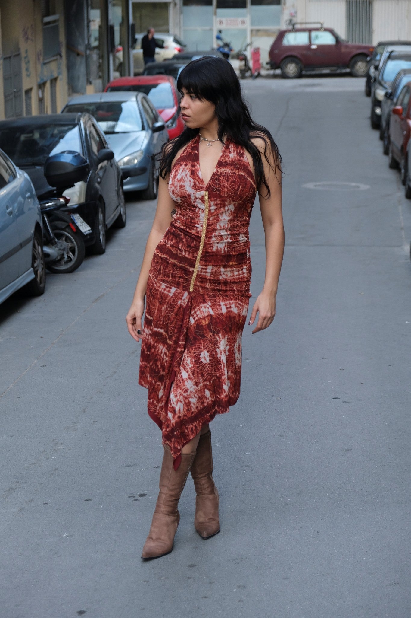 Super hot Y2K assymetrical backless dress (S/M)