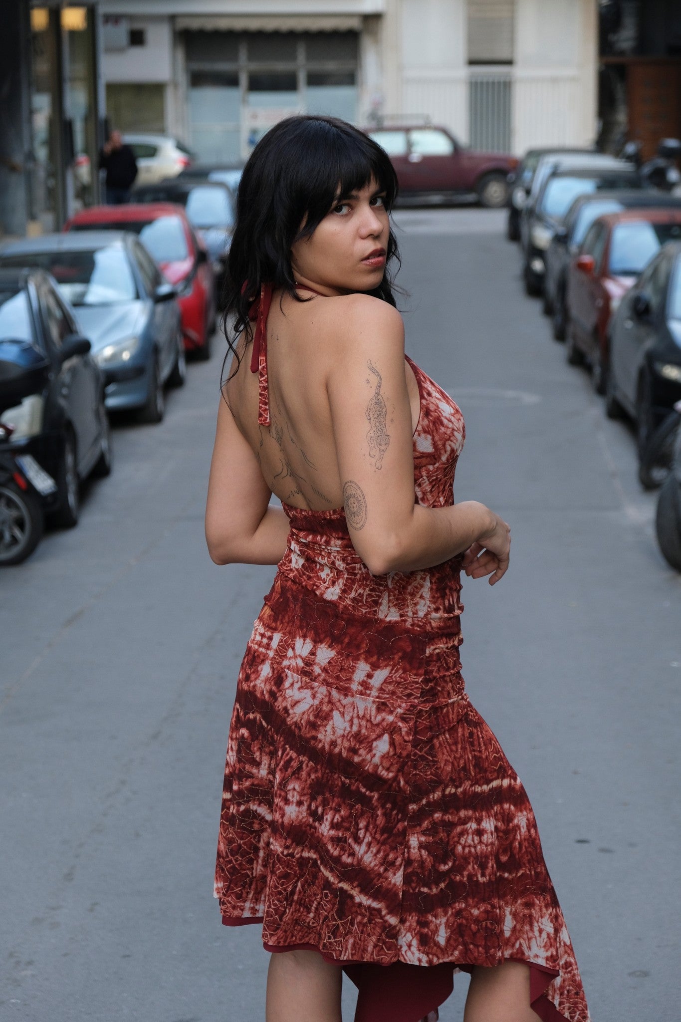 Super hot Y2K assymetrical backless dress (S/M)