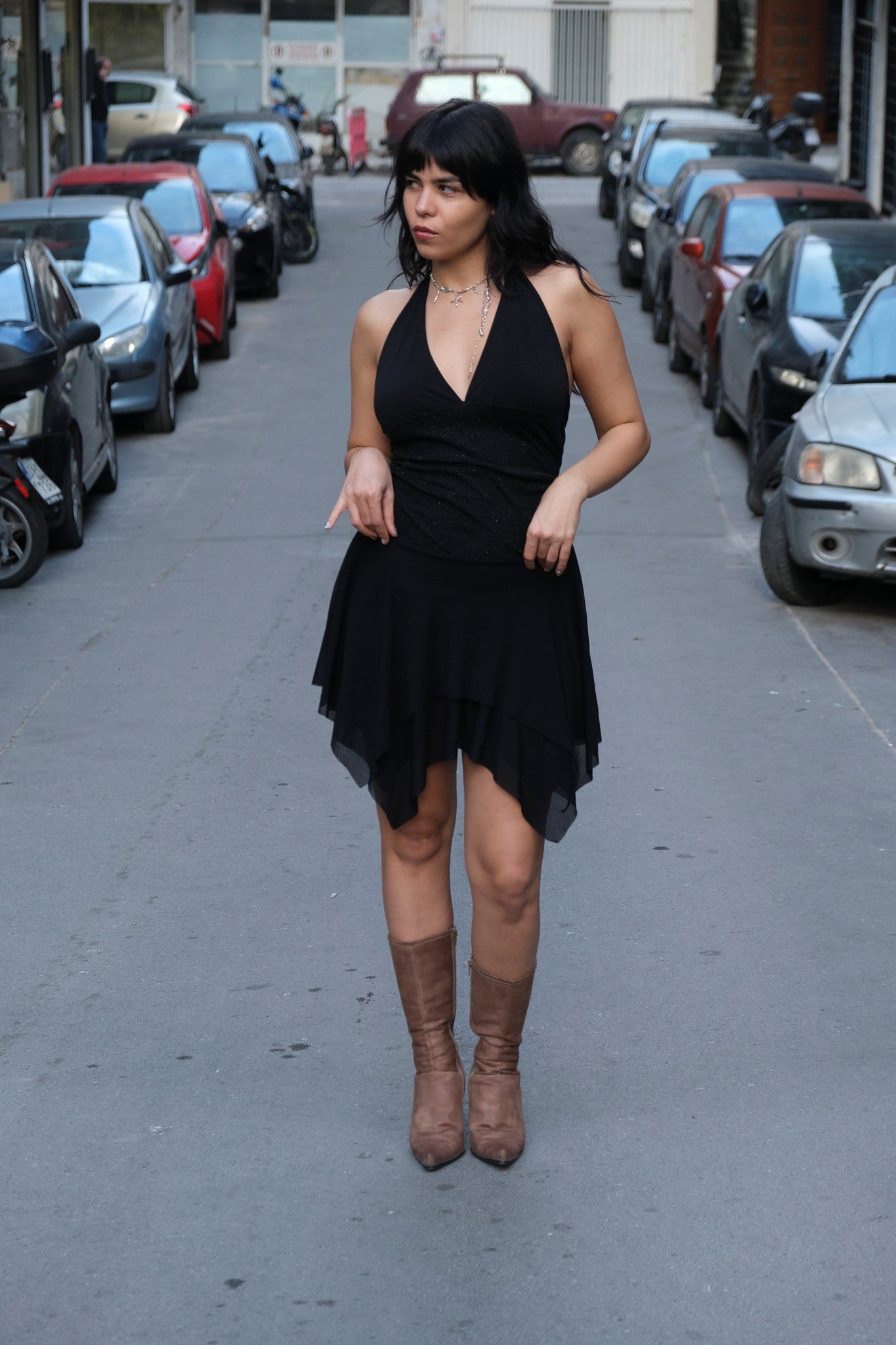 Syper hot Y2K style assymetrical dress (S/M)