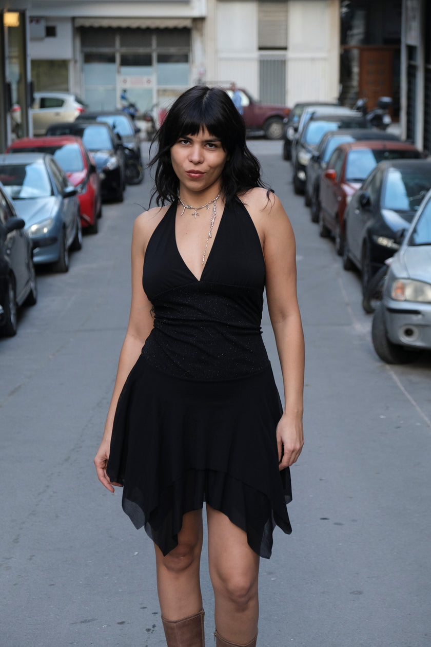 Syper hot Y2K style assymetrical dress (S/M)