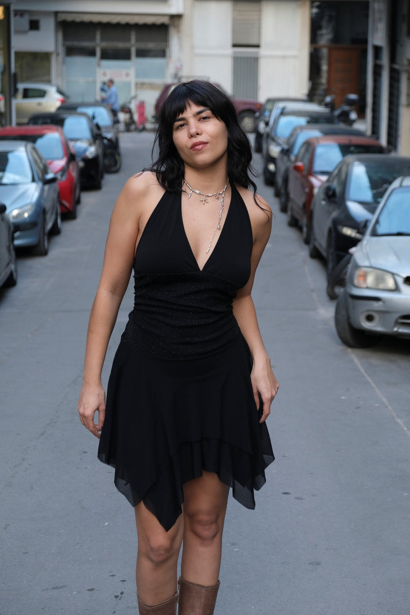 Syper hot Y2K style assymetrical dress (S/M)