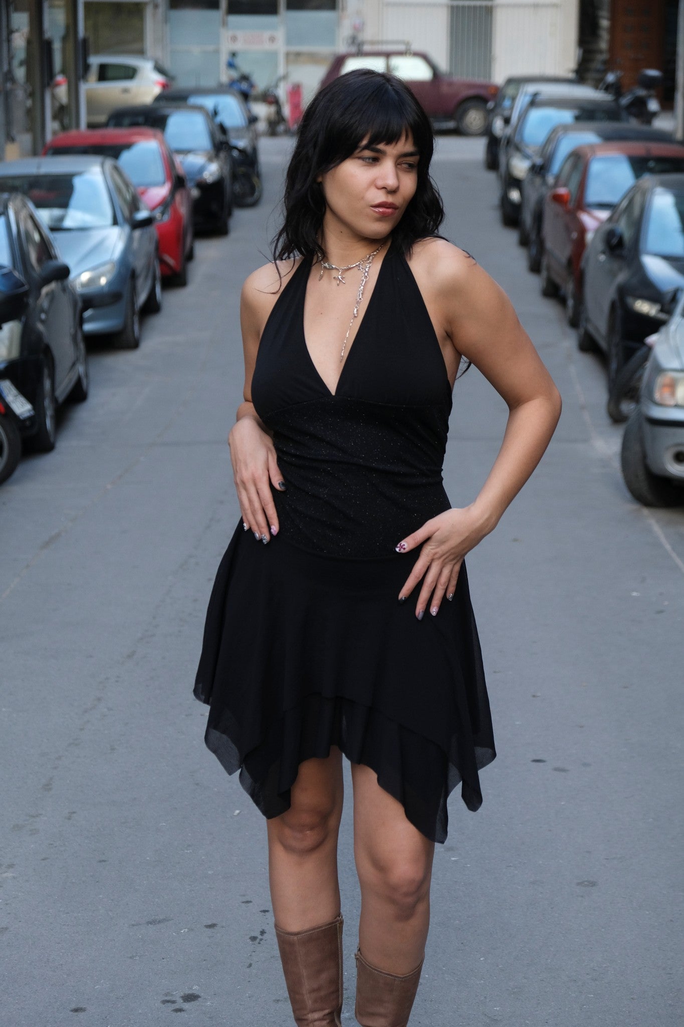 Syper hot Y2K style assymetrical dress (S/M)