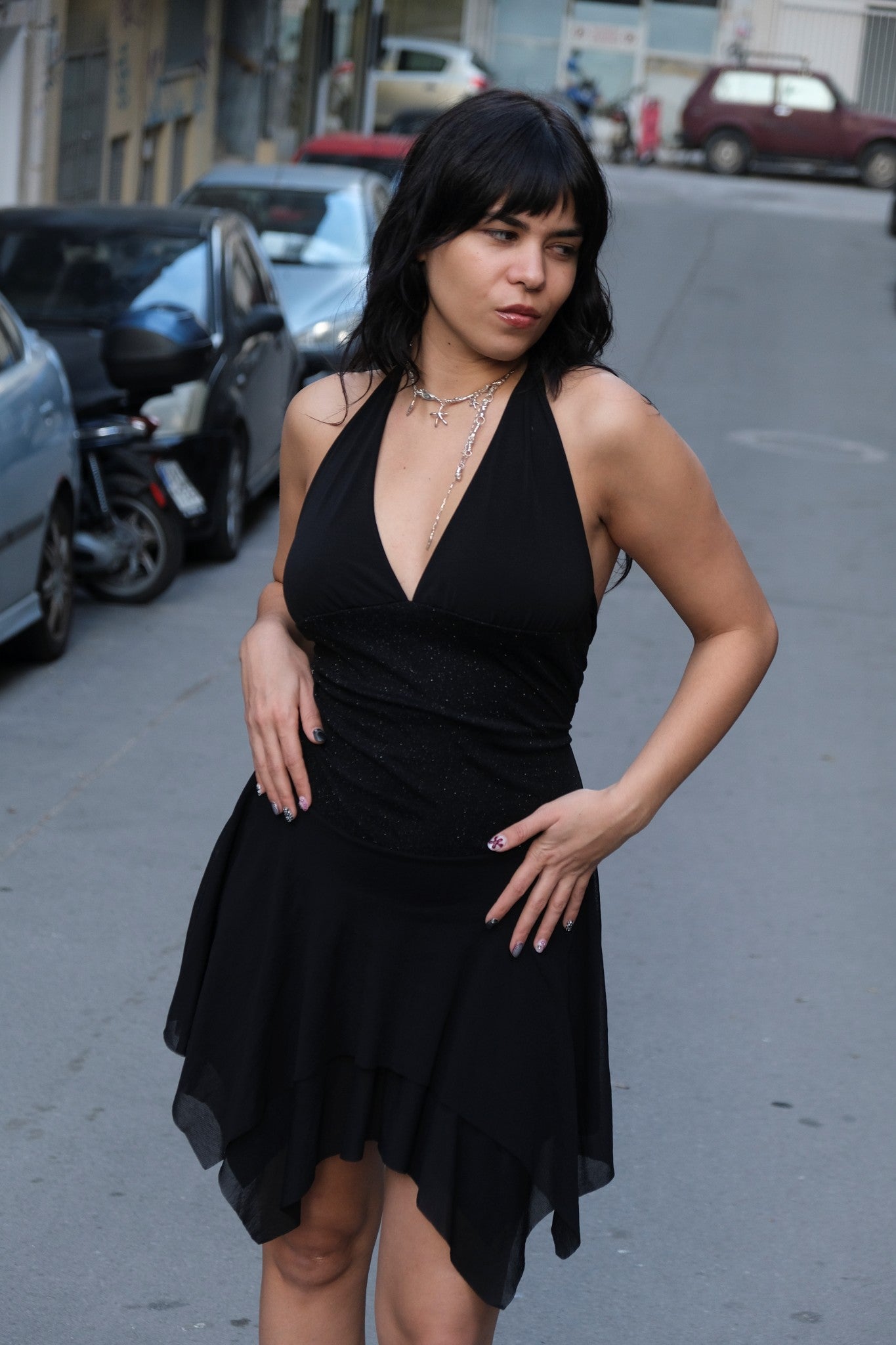 Syper hot Y2K style assymetrical dress (S/M)