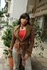 Super hot shearling genuine leather jacket with fur trim