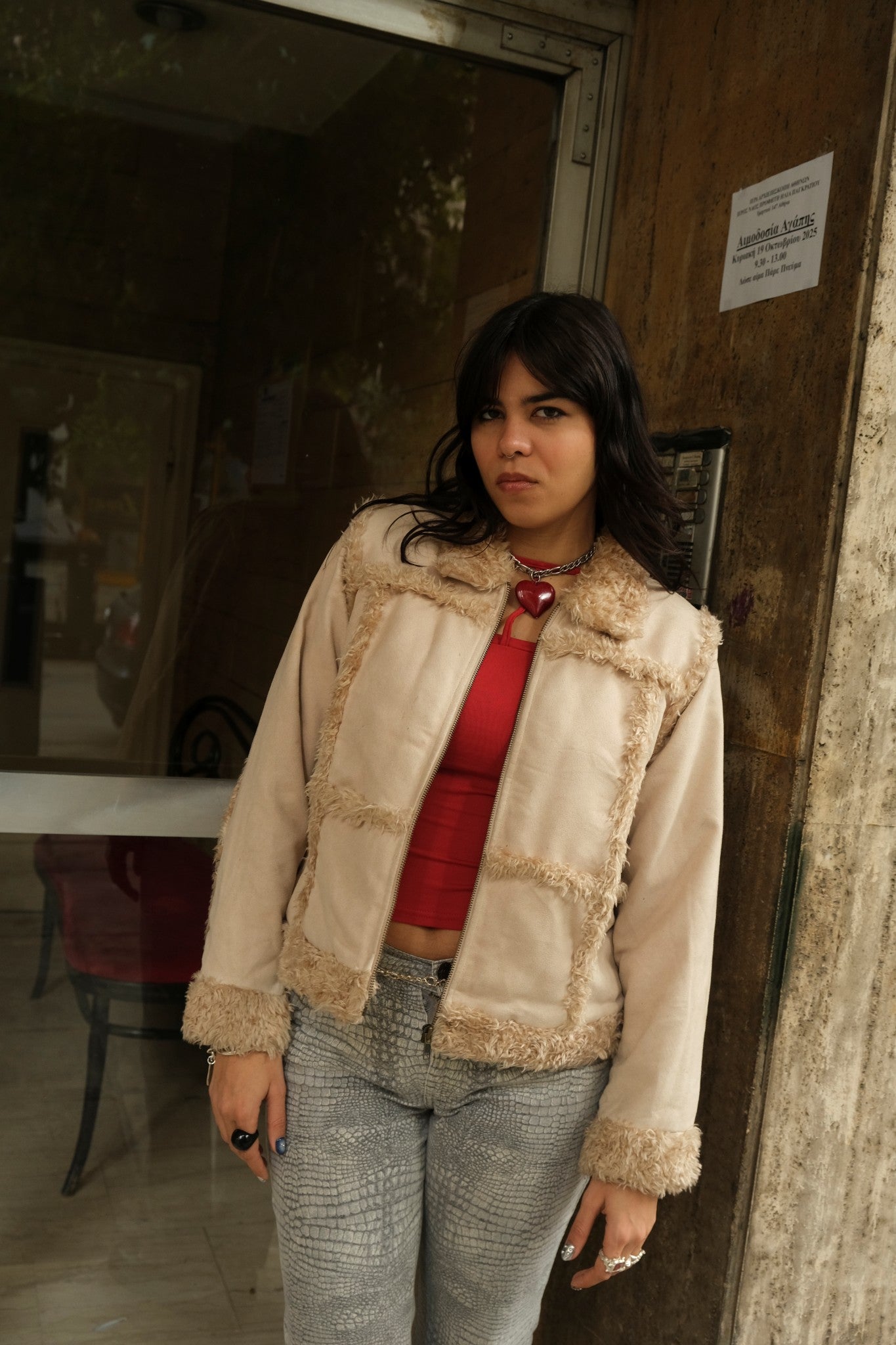 Super cute faux shearling jacket