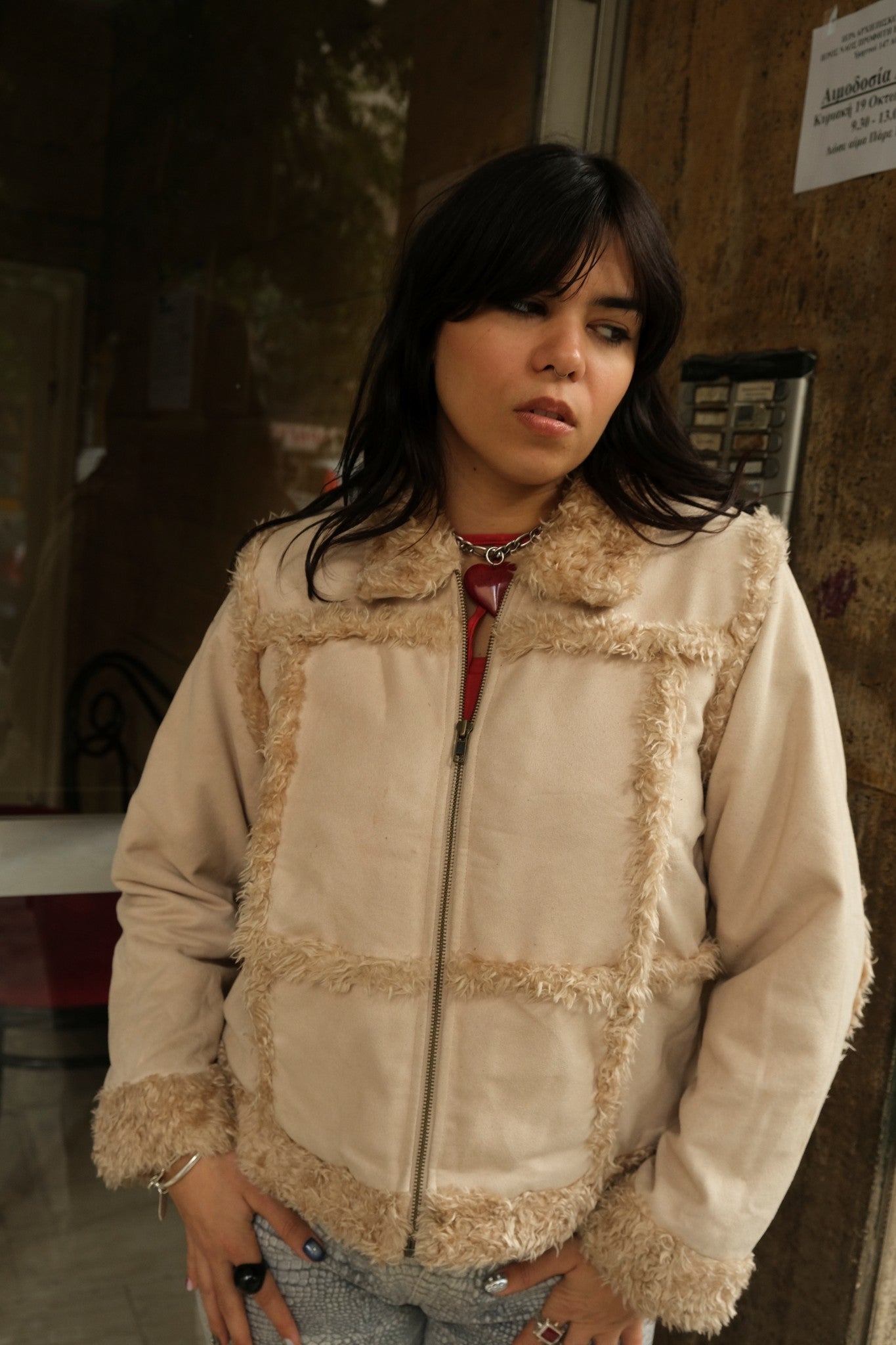 Super cute faux shearling jacket