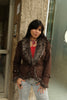 Super hot dark brown faux shearling jacker