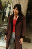 Super hot dark brown faux shearling coat