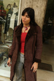 Super hot dark brown faux shearling coat