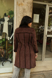 Super hot dark brown faux shearling coat