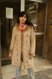 Beautiful 70s inspired faux afghan coat with emproired detailing