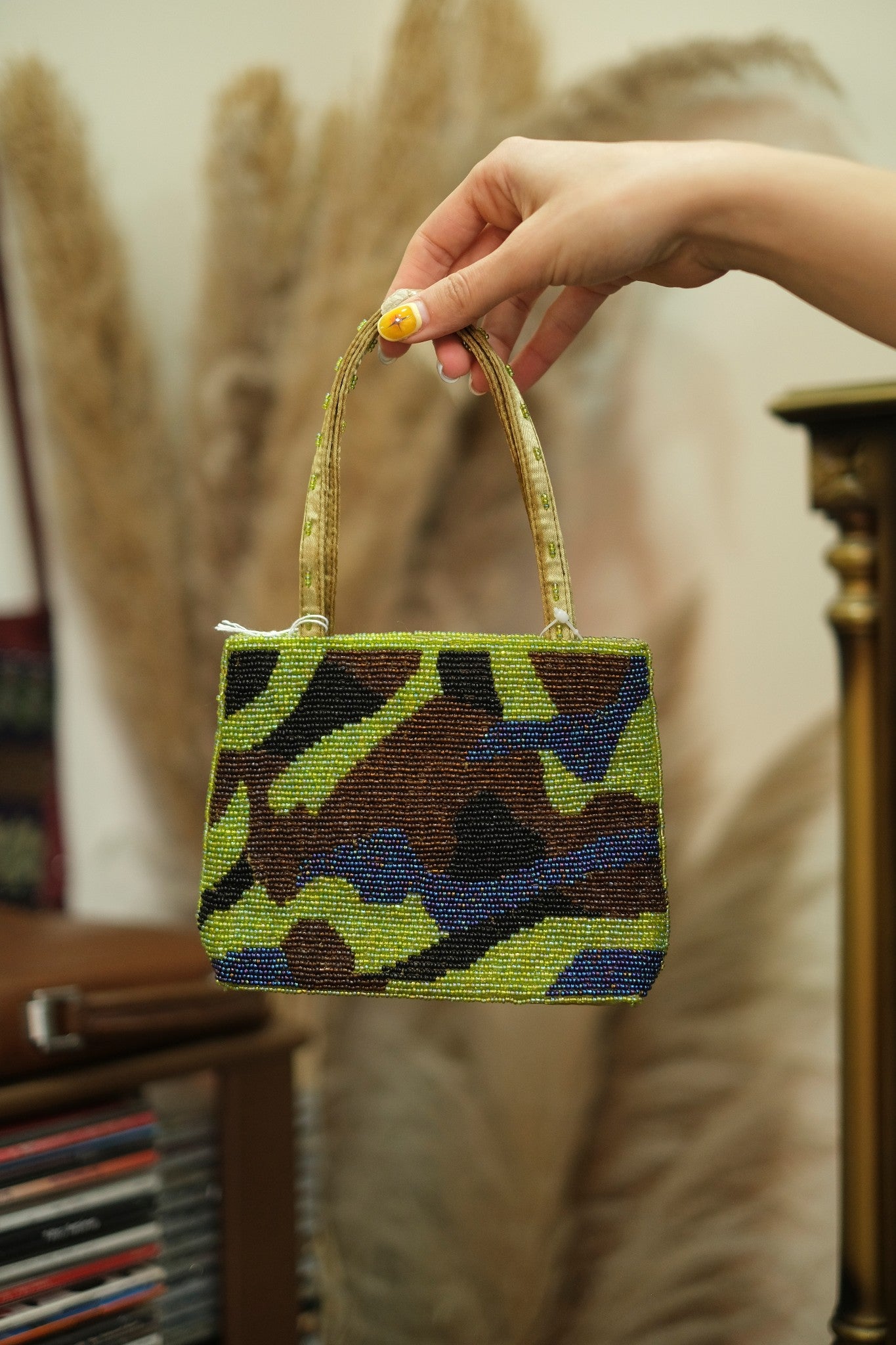 Super cute beaded mini deadstock bag