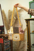 Vintage unique shoulder bag with crochet & sequin detailing