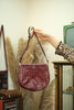 Vintage burgundy cross body bag