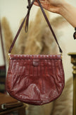 Vintage burgundy cross body bag