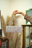 Vintage beaded silver bag