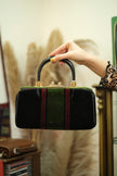 Vintage unique velvet handbag