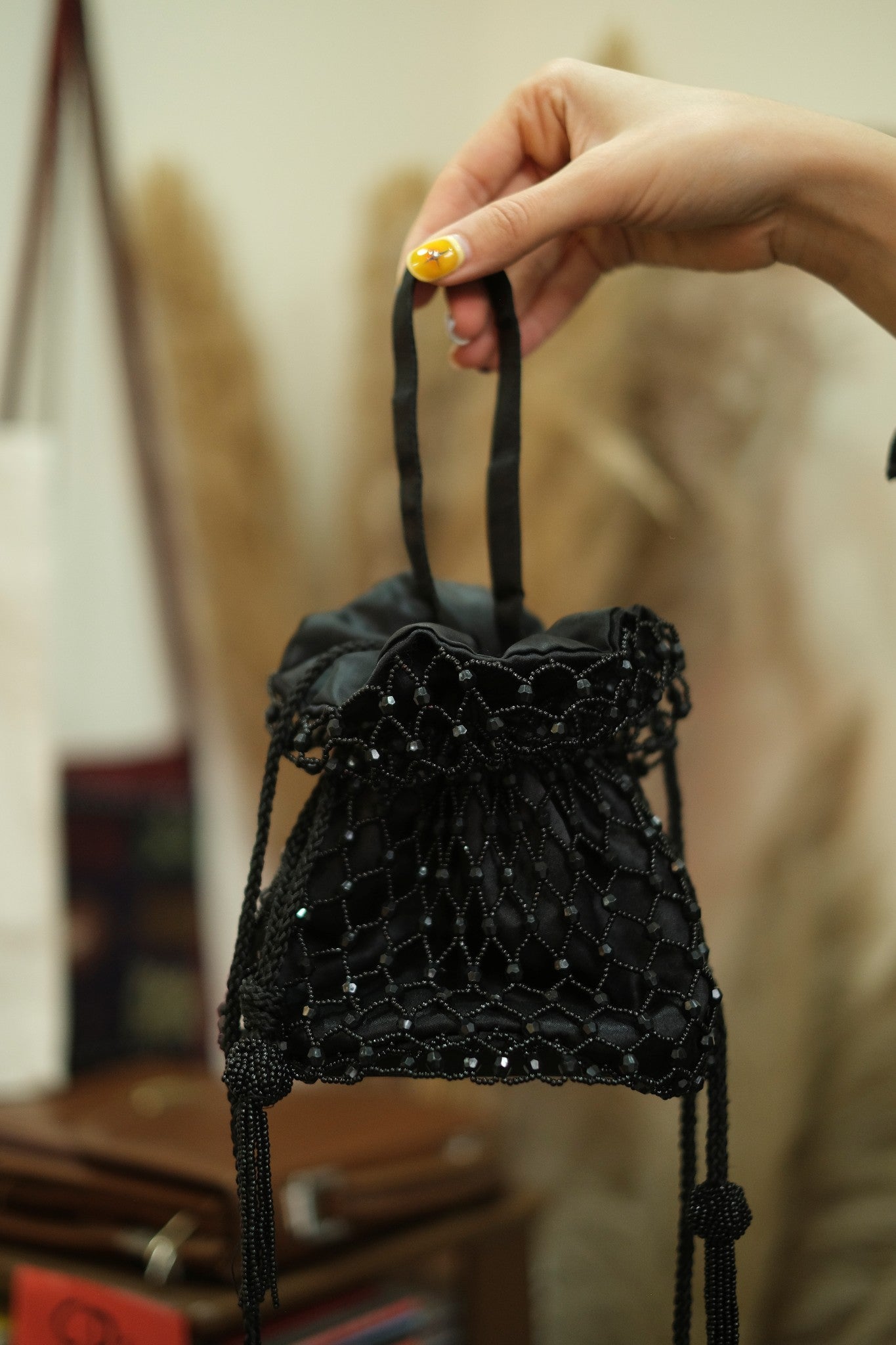 Super cute mini beaded pouch bag