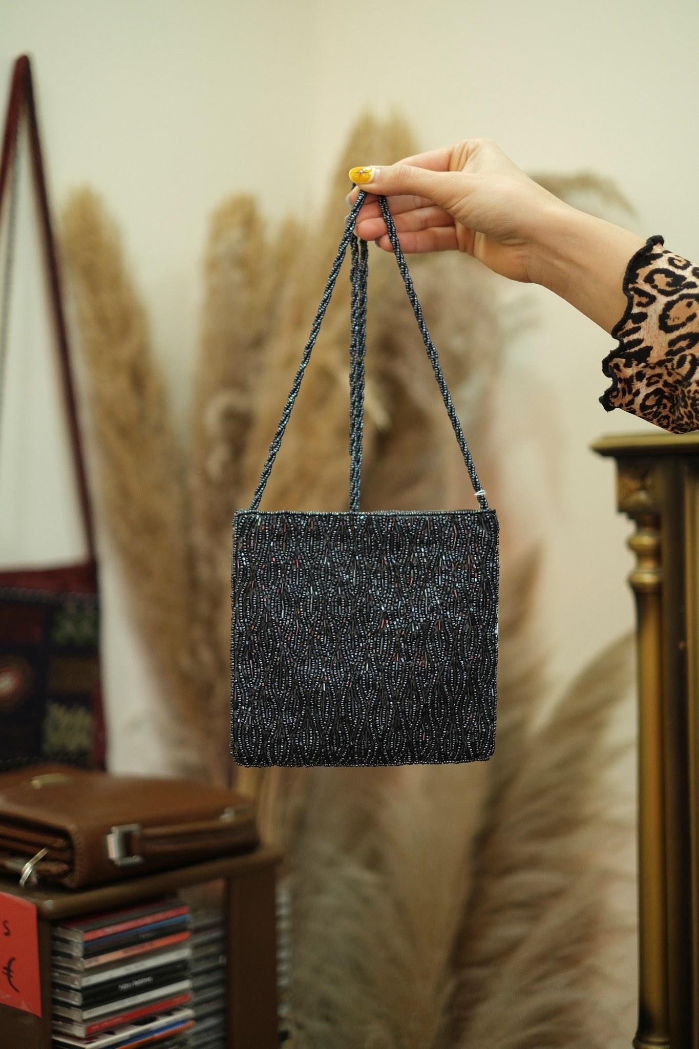Vintage beaded cross body bag
