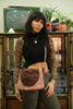 Vintage suede & leather cross body bag