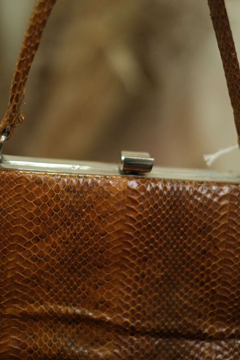 Vintage reptile leather mini bag