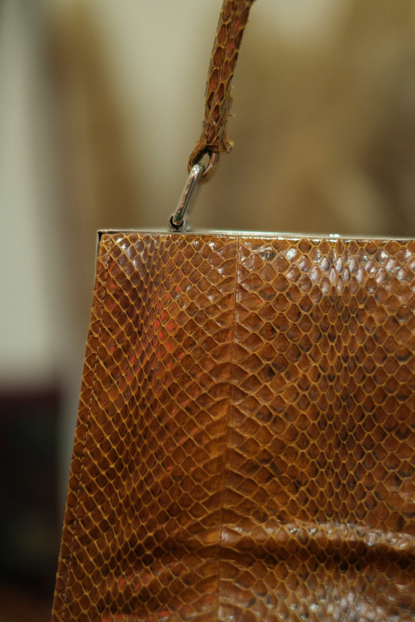 Vintage reptile leather mini bag