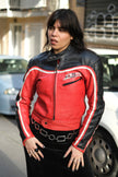 Dainese Women’s Red & Black Leather Motorcycle Jacket – Racing Style (S/M)