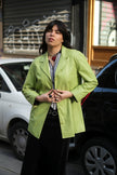 Vintage green genuine leather jacket (M/L)