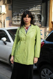 Vintage green genuine leather jacket (M/L)