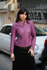Vintage stunning purple genuine leather jacket (S)