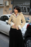 Stunning genuine suede jacket with real fur lining (M/L)
