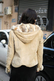 Stunning genuine suede jacket with real fur lining (M/L)