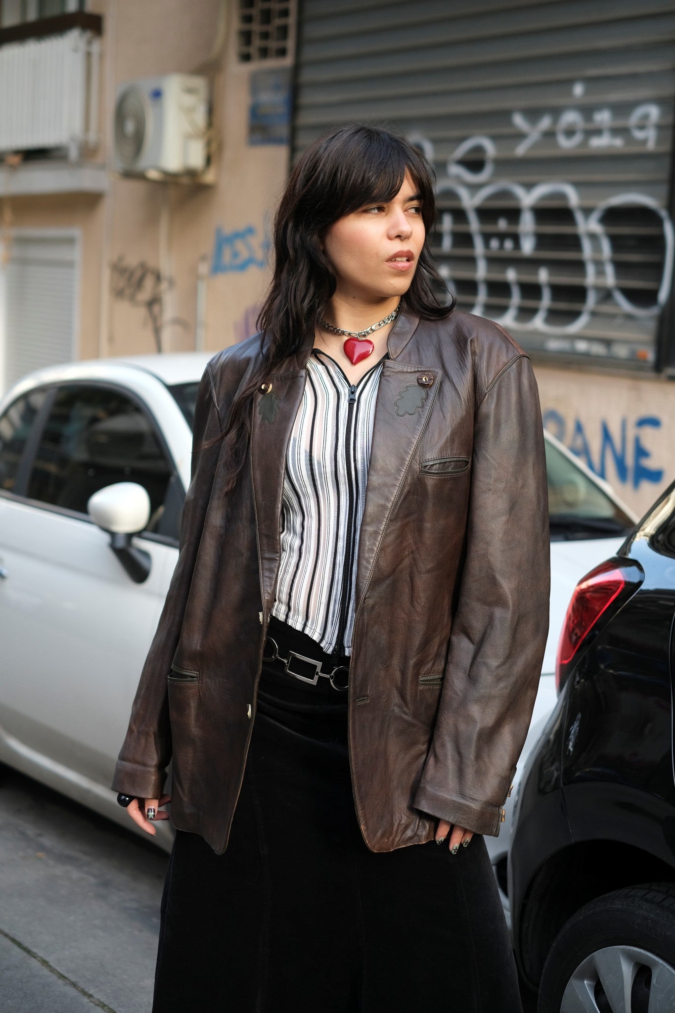 Men’s vintage Tyrol leather jacket (L)