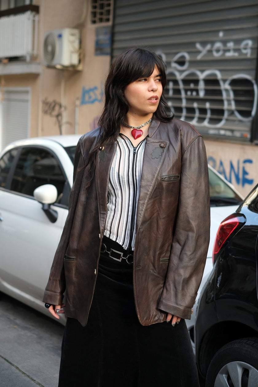 Men’s vintage Tyrol leather jacket (L)