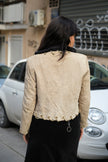 Vintage beige suede star embellished jacket (S)